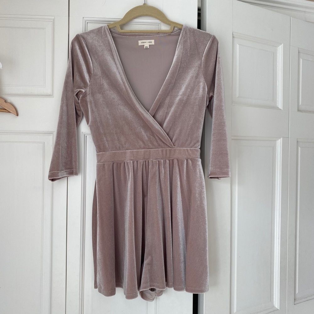 Silence + Noise Velvet Romper